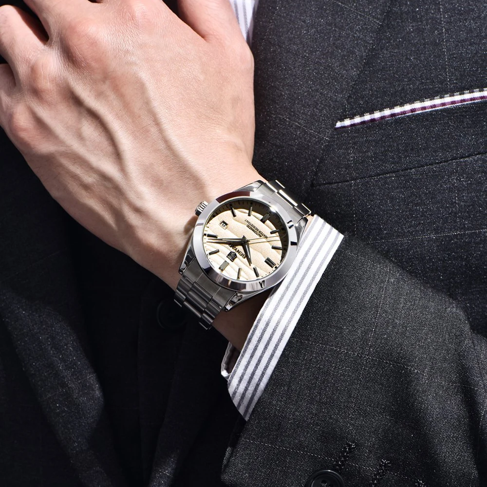 BENYAR best seller 40MM Luxury Mechanical Automatic Watch 316L Stainless Steel Waterproof Calendar Fashion SimpleWatches for Men view 5