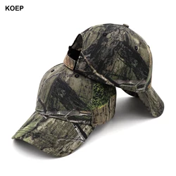 KOEP New Outdoor Fishing Caps Jungle Tree Camouflage Baseball Cap Hunting Hat Cotton Dad Snapback Hats Bulrush Leaves Camouflage