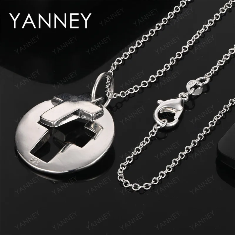 

925 Sterling Silver 16-30 Inch Fashion Chic Cross Necklace Women Party Wedding Luxury Elegant Gift
