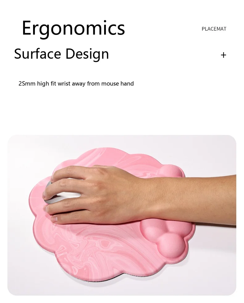 Cloud-Tastatur-Pad Ergonomisches Handgelenkauflagen-Set für Büro und Gaming, 3 Größen, 18 Designs – Detail 5