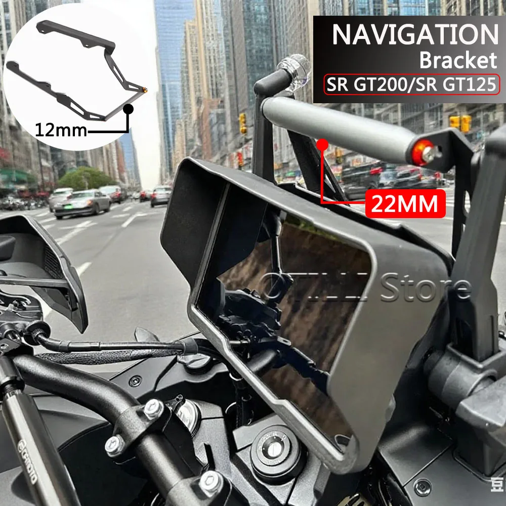 

New Motorcycle Mobile Phone GPS Navigation Bracket Wireless Charging Support For Aprilia SRGT200 SR GT200 GT 200 2022 2023
