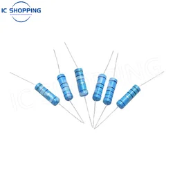 20PCS 2W metal film resistor 1% five-color ring power resistor 0.1~1M 2 4.7 10R 47 100 220 360 470 1K 2.2K 10K 22K 4.7K 100K Ohm