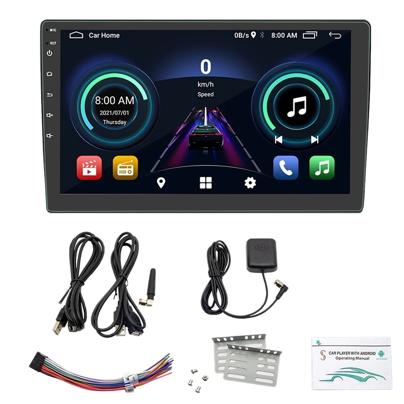 

NEW-2 Din Car Radio 9Inch HD Autoradio Multimedia Player Touch Screen Auto Audio Carplay Android 10.1 Car Stereo MP5 Player