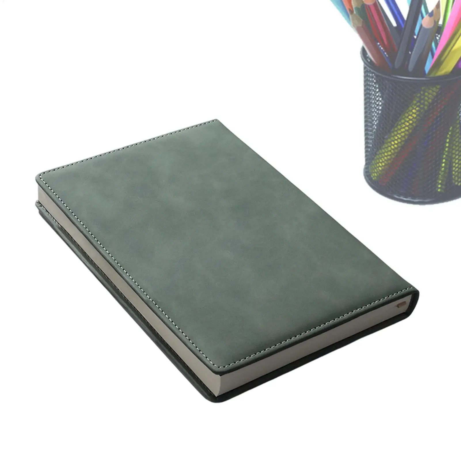 Leather Cover Notebook 200 Pages A5 Thick Hardcover With Pen Loop Leather Bound Notebook For Home School Classroom Travel