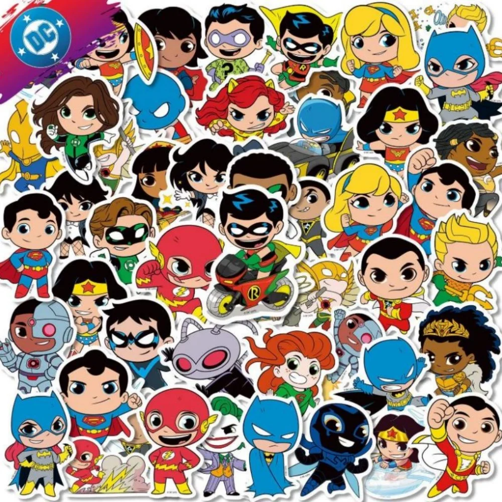 Genuine DC Super Heroes Justice League FS Stickers 50PC Waterproof Graffiti Decals for Laptop Water Bottle Diary Trunk