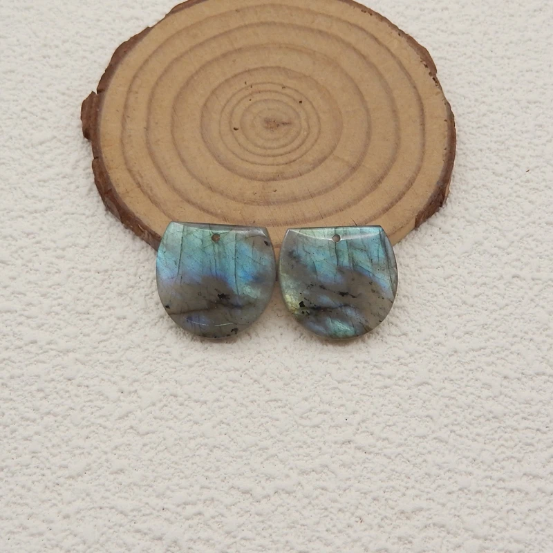 

20x19x4 мм 6,1 г полукруглые лабрадоритовые серьги бусины ручной работы из натурального камня полированные принадлежности для изготовления ювелирных изделий