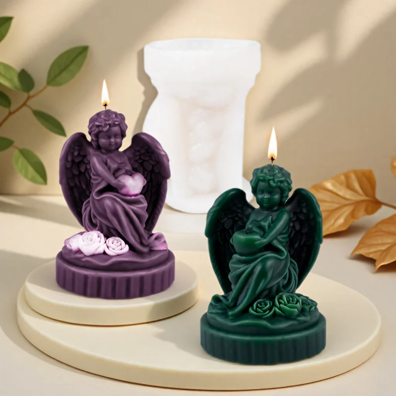 

Angel Girl Candle Silicone Mold DIY Aroma Handmade Plaster European Style Mold for Cross-Border Body Sculpture Decor