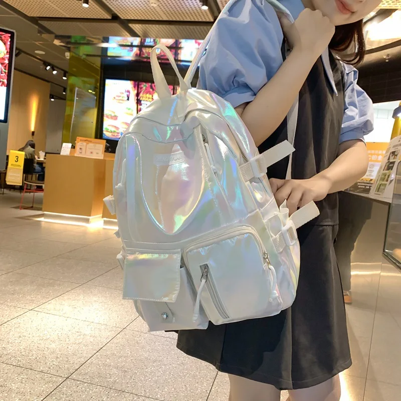 Nylon Women Backpack Girls Teenage Student School Bag Korean Version Middle School Student Travel Laptop Backpack