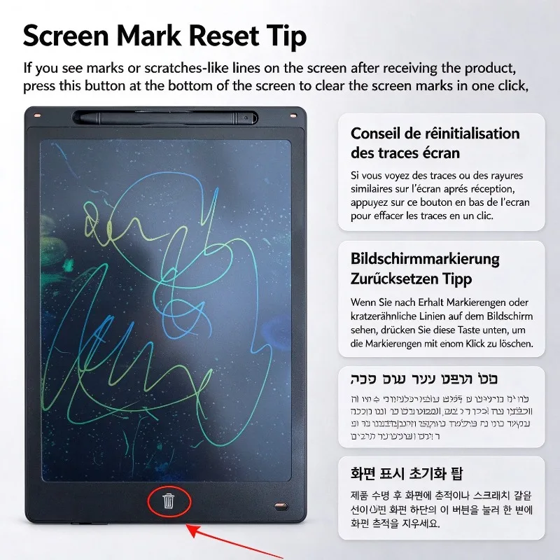 12 Inch Drawing Tablet Early Educational Writing Pad LCD Doodle Board Digital Drawing Handwriting Pads Electronic Tablet Board