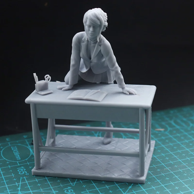 1/24 75mm  1/18 100mm Resin Model Kits Office Working Girl Figurine Sculpture Unpainted No Color RW-1156