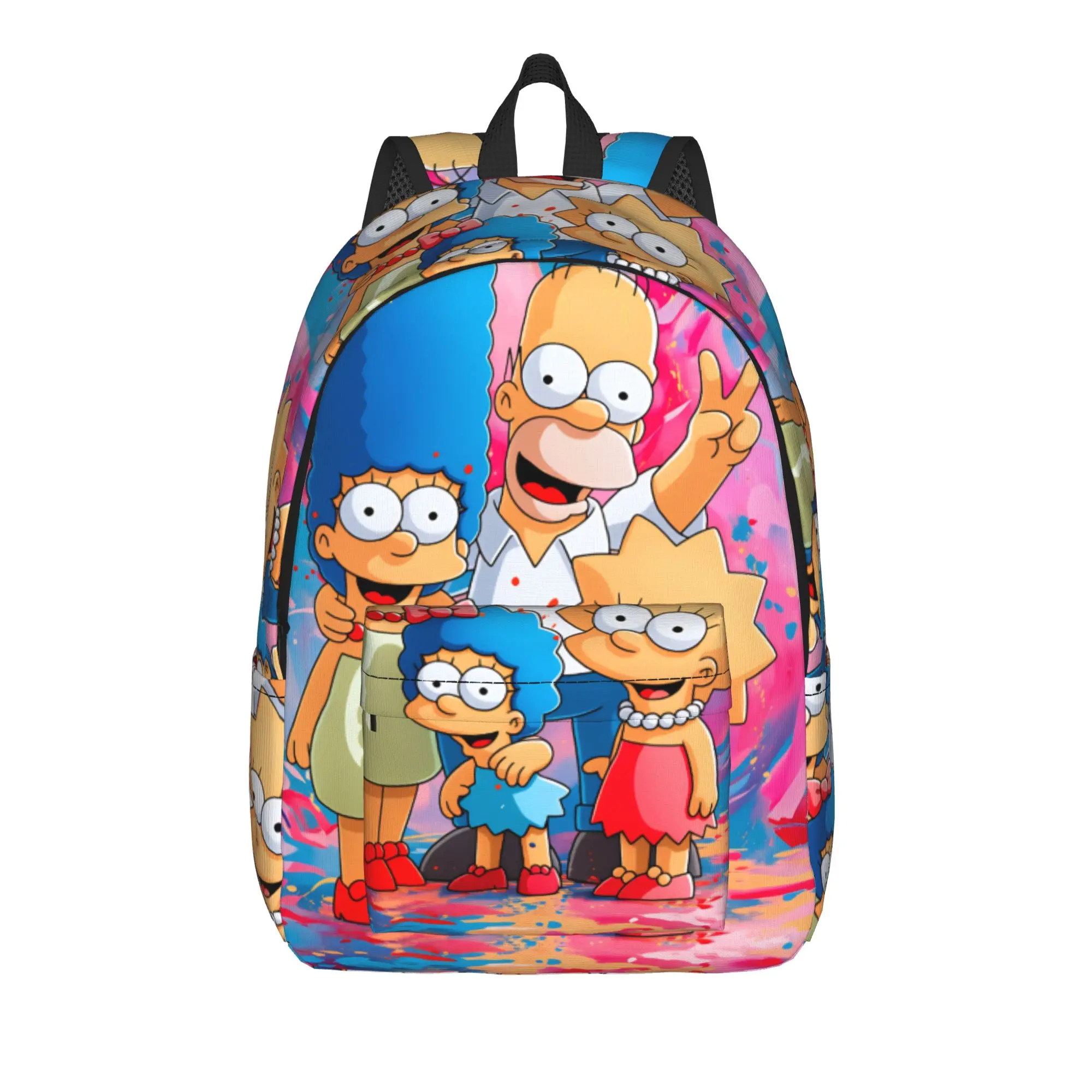 S-Simpsons Family Graffiti Art Portrait Backpack  Travel Backpacks Women Men Design Soft High School Bags Cute Rucksack