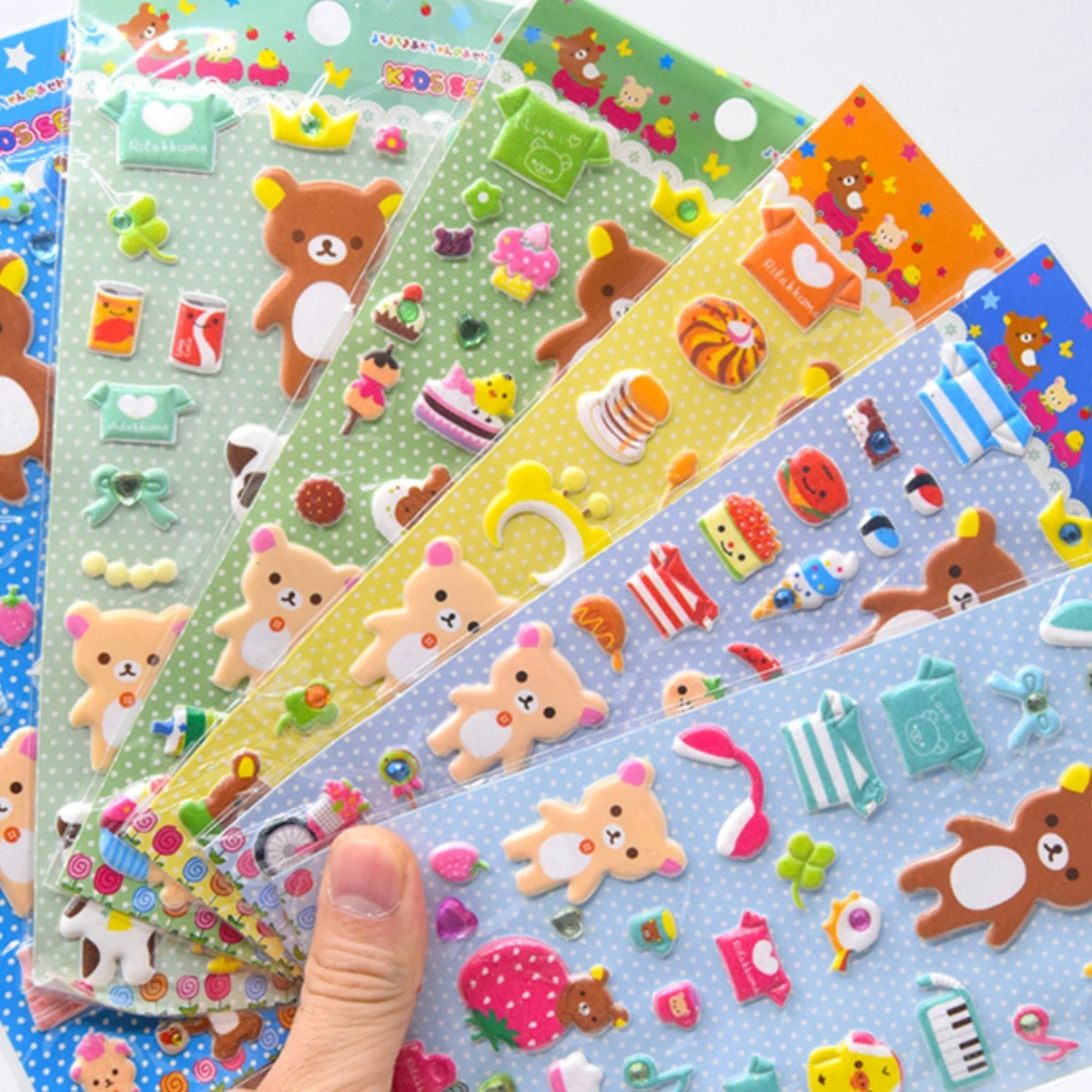 Rilakkumas Cute Little Bear Kawaii Stickers Scrapbooking Diy Journal Stationery Sticker Decoration Children\'s Birthday Gifts