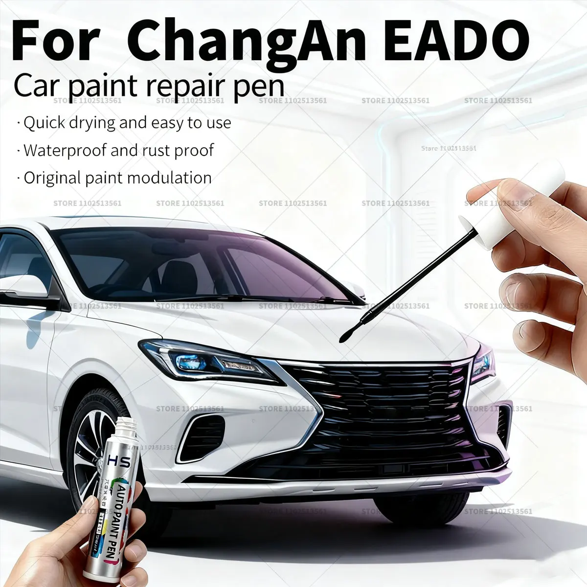 

Ручка для ремонта автомобильной краски ChangAn EADO, средство для удаления царапин, сделай сам, автоаксессуары, черный, белый цвет 017 209, синий, серебристый, 119 серый