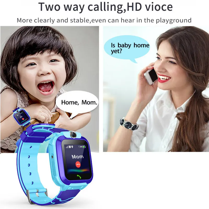 IP67 Waterproof Q12 Kids Smart Watch SOS Phone Watch Smartwatch Camera With Sim Card Children\'s Gift For IOS Android