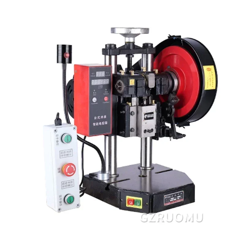 1T Desktop Electric Punch Precision Industrial Double Column Press Machine Small Desktop Press Double Column Riveting Machine