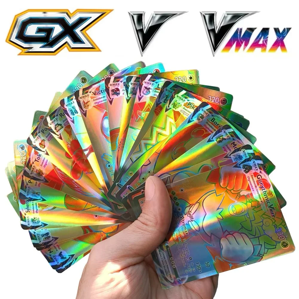 100 pz Carte Pokemon GX Vmax MEGA Charizard Pikachu Carte Pokémon Gioco Battaglia Carte Trading Carte Brillanti Regali Giocattolo