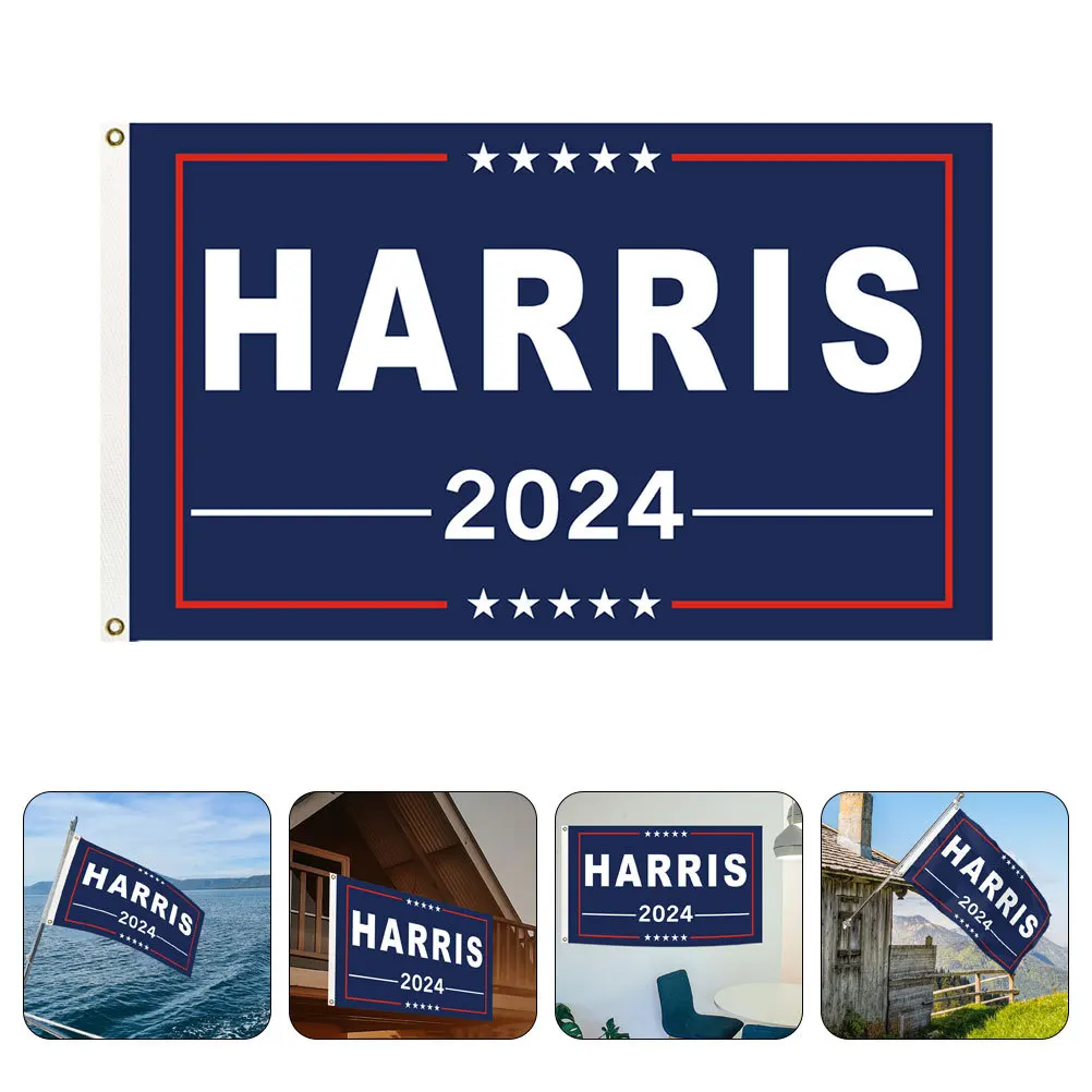 

2024 Flag Vibrant Weather Resistant Election Banner Show Political Support American Flag Design Yard Garden