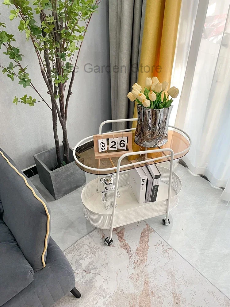 Bedroom Living Room Bedside Salon Trolley Snacks Sofa Beside Kitchen Salon Trolley Carrello Attrezzi Beauty Furniture HYST