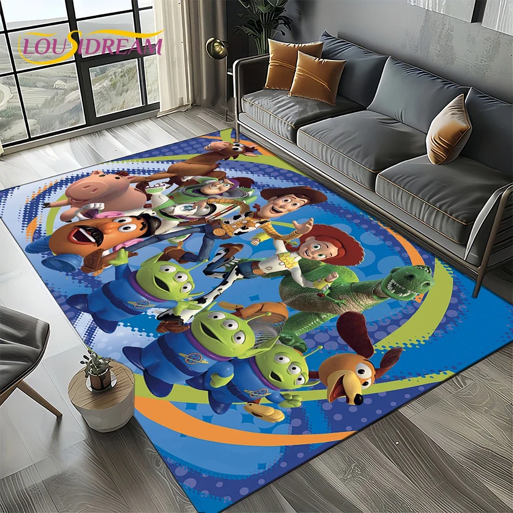 27 Style Toy Story Disney Cartoon 3D Carpet Rug for Bedroom Living Room Home Sofa Decoration,kid Game Large Decor Floor Mat Gift