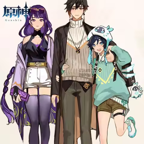 Game Genshin Impact Cosplay Costume Kaedehara Kazuha Cosplay Venti Cosplay Kaedehara Kazuha Venti Daily Casual Clothes
