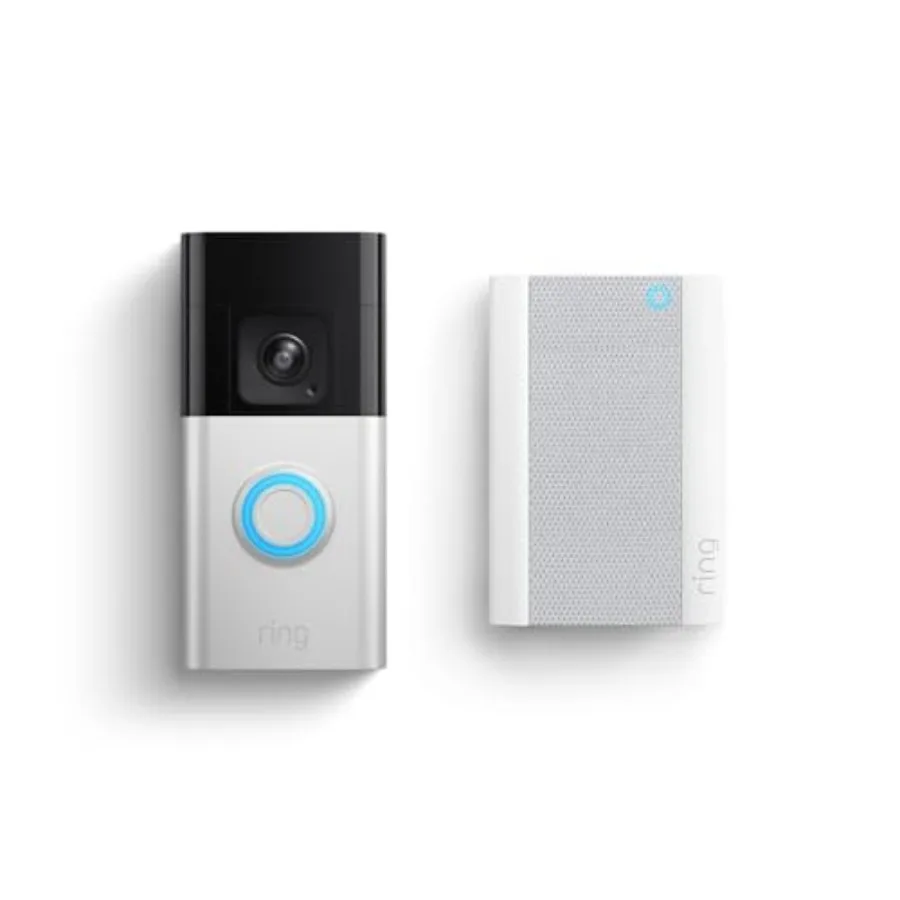 

Беспроводной умный дверной звонок Ring Battery Doorbell Pro с Ring Chime Pro для улицы, черный, на батарейках, с HD-видео и датчиком движения