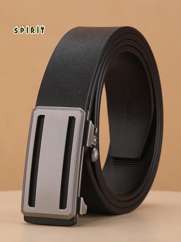 spirit-メンズ-レザーベルト-自動バックル-ビジネス-カジュアル-インナーウェア-ハイエンド-パンツベルト-本革-歯なしベルト