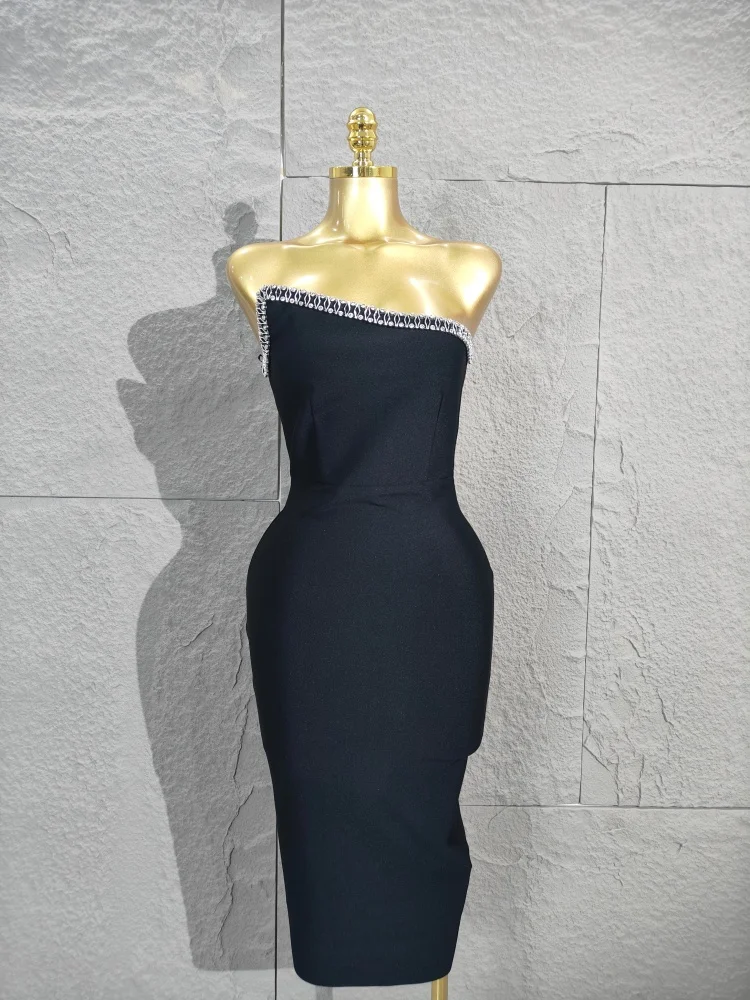 

One Shoulder Bandage Dresses Cocktail Celebrity Night Modest Evening Club Cloth For Party Luxury Elegant Women's Bodycon Dress