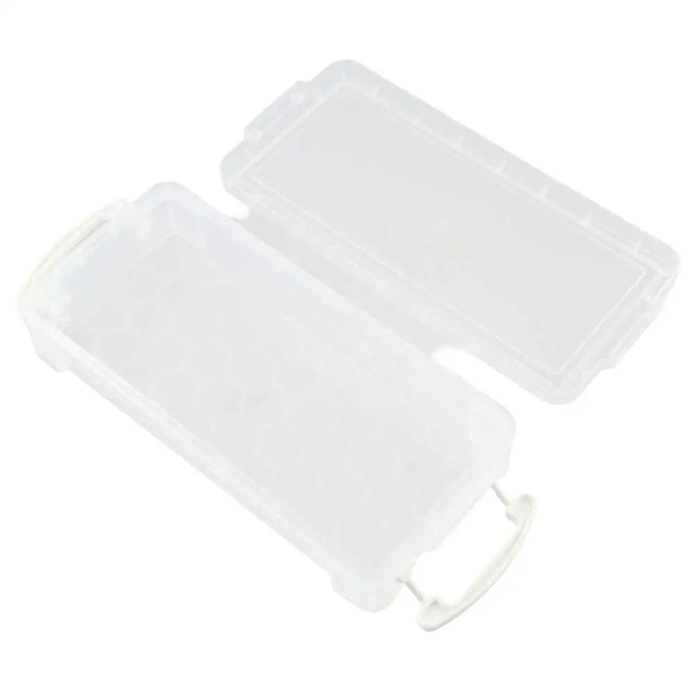Large Capacity Transparent Pencil Case Plastic Simple Stationery Storage Box Stackable Double Open Sketch Pen Bag Student