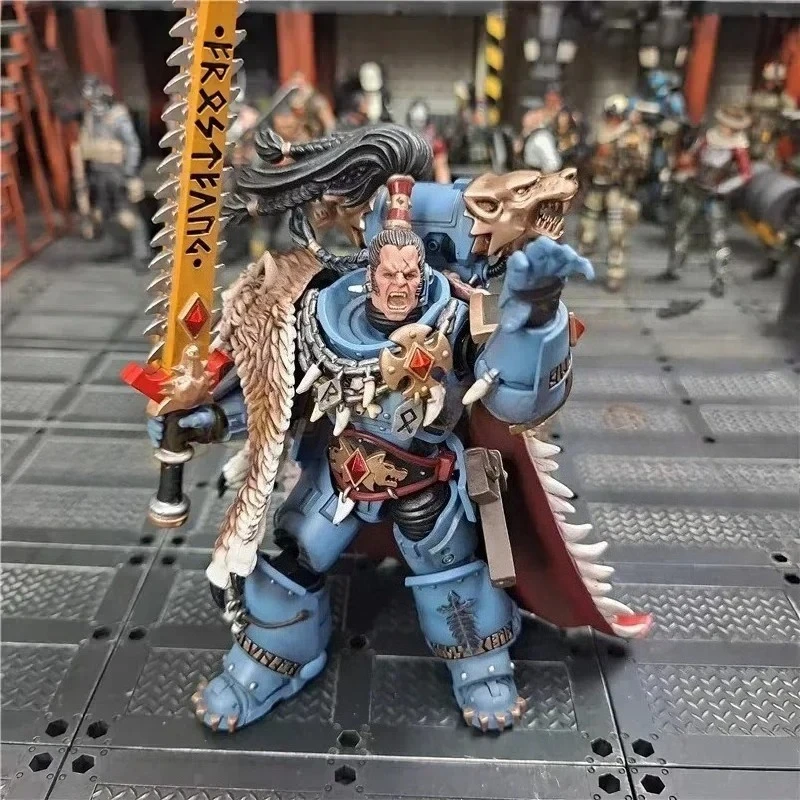 【W magazynie】JOYTOY oryginalna figurka 1/18 Space Wolf Ragnar Blackmane seria Anime Model wojskowy zabawka kolekcja prezentów