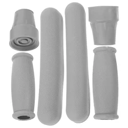 1 Set of Crutch Kit Underarm Hand Grip Comfortable Feet Cap Crutch Pad for Armpit Crutch Tool