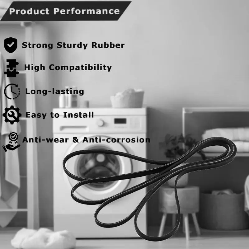   Premium Rubber Dryer Drum Belt Designed for Long Lasting Use and High Heat Resistance in Home Dryers