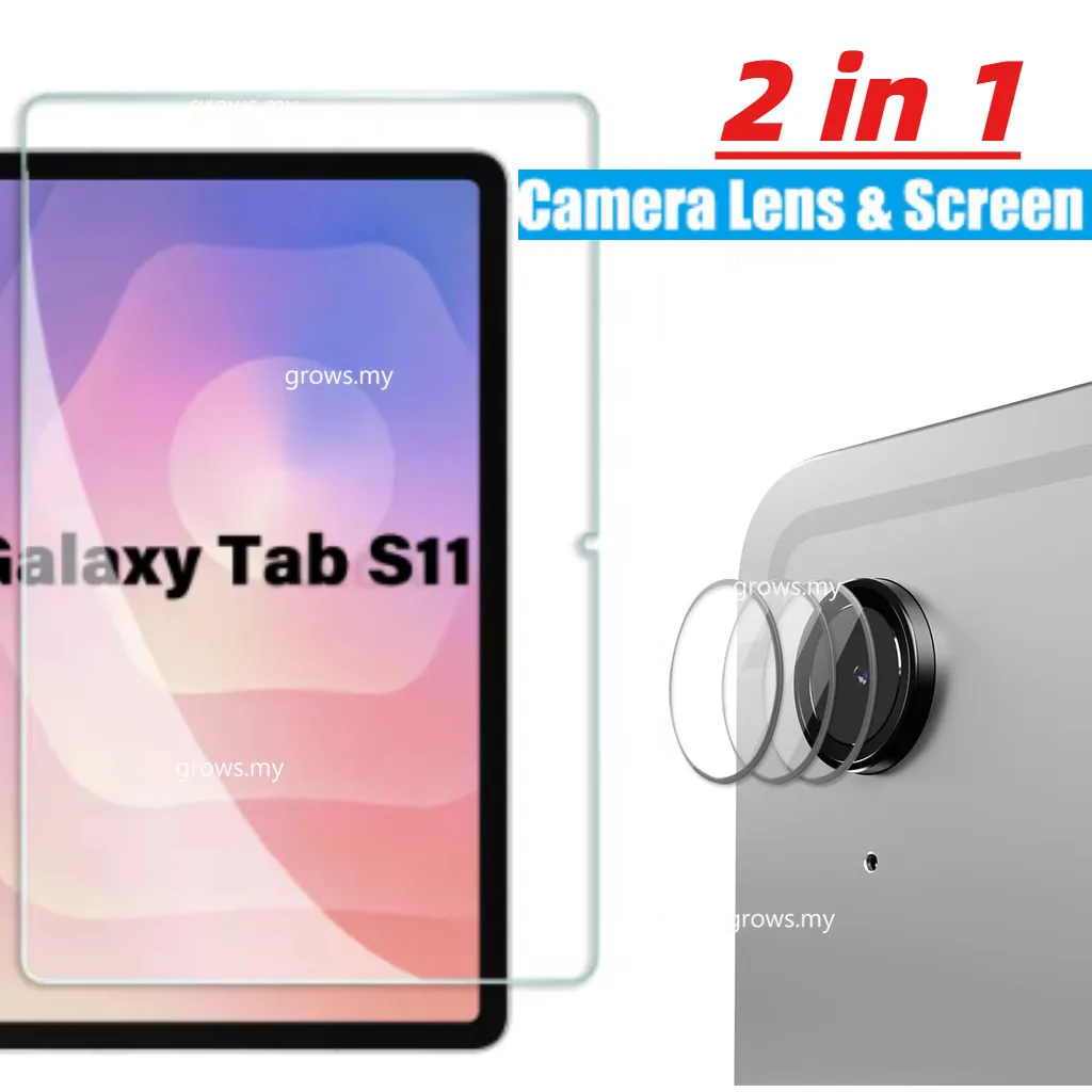 

2 in 1 For Samsung Galaxy Tab S11 5G Tempered Glass +Camera Lens Protectors 11.0 inch HD Protective Film SM-X730 SM-X736