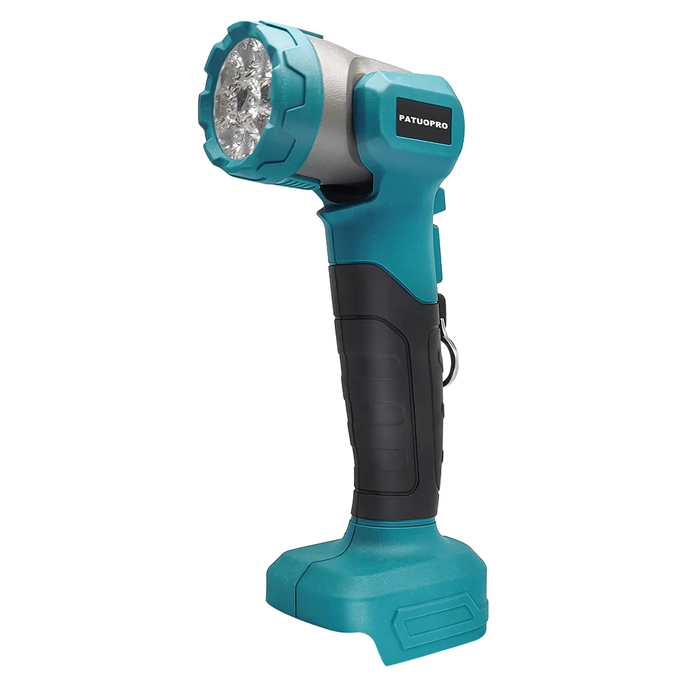 Cordless LED Flashlight Outdoor Handheld Spotlight Rechargeable Lanterns Jobsite Work Light For Makita 18V Battery(No Battery)