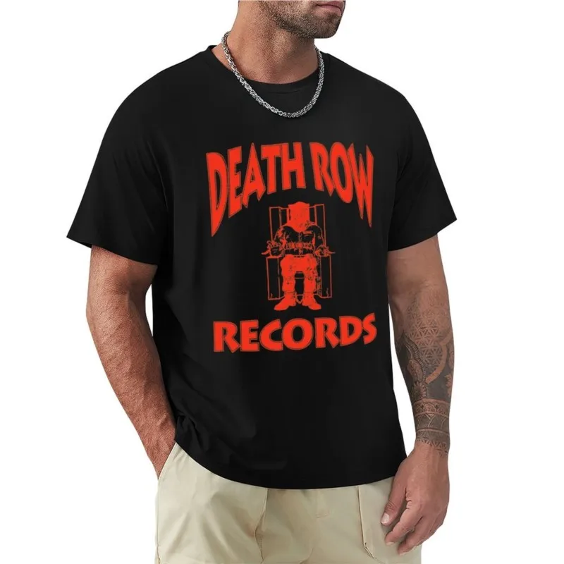 Death Row Records - Red Version T-Shirt Short sleeve cute clothes summer top oversized t shirts for men