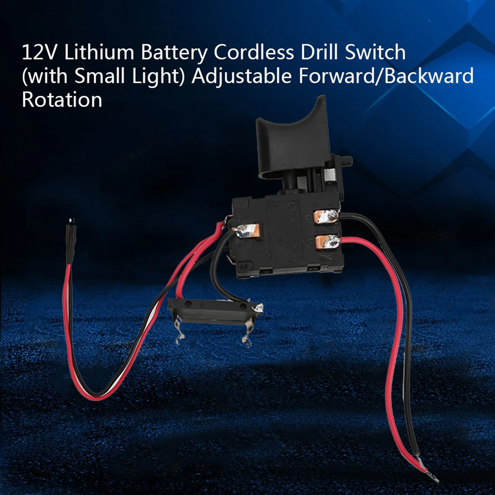 7.2 V - 24 V Lithium Battery Cordless Drill Speed Control Trigger Switch With Small Light - view 2
