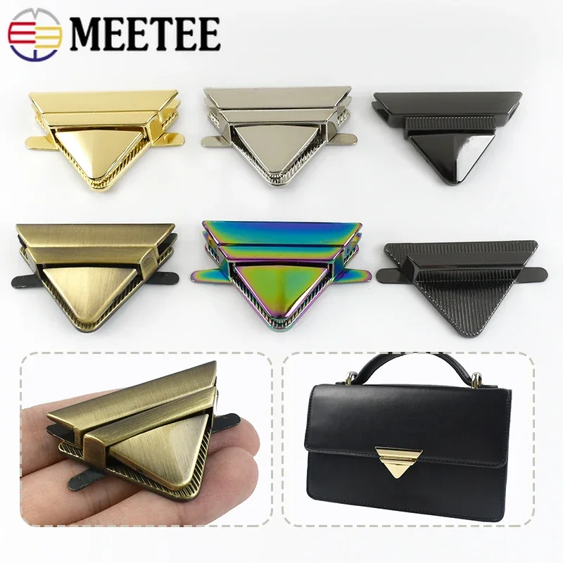 1/2/3/4Pcs 35*45mm Bag Metal Lock Buckle Twist Turn Snap Clasps Women Bags Decorative Closure Buckles DIY Hardware Accessories