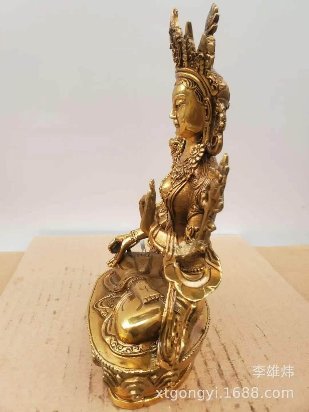 Seven-inch bronze white tulku Tantric Buddha statue wholesale