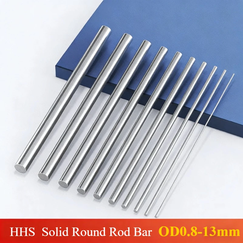 1-5pc High-Speed white Steel Round Rod Lathe Bar Stock OD0.8~13,Length 100/200mm for Round CNC CuttingTurning Lathe Tool Bar Rod