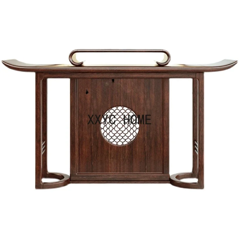 

Бытовая консоль из цельного дерева, современный длинный узкий стол, алтарная перегородка, консольные столы