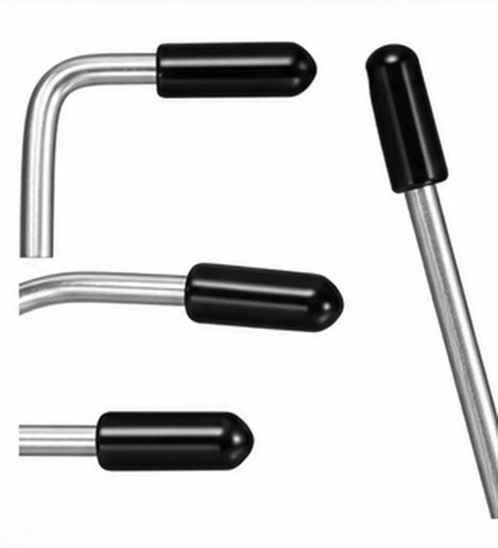 200Pcs Pegboard Hook End Caps Black PVC Screw Thread Protectors for 6.5mm Wire Safety Covers Insulation Tool Organizing