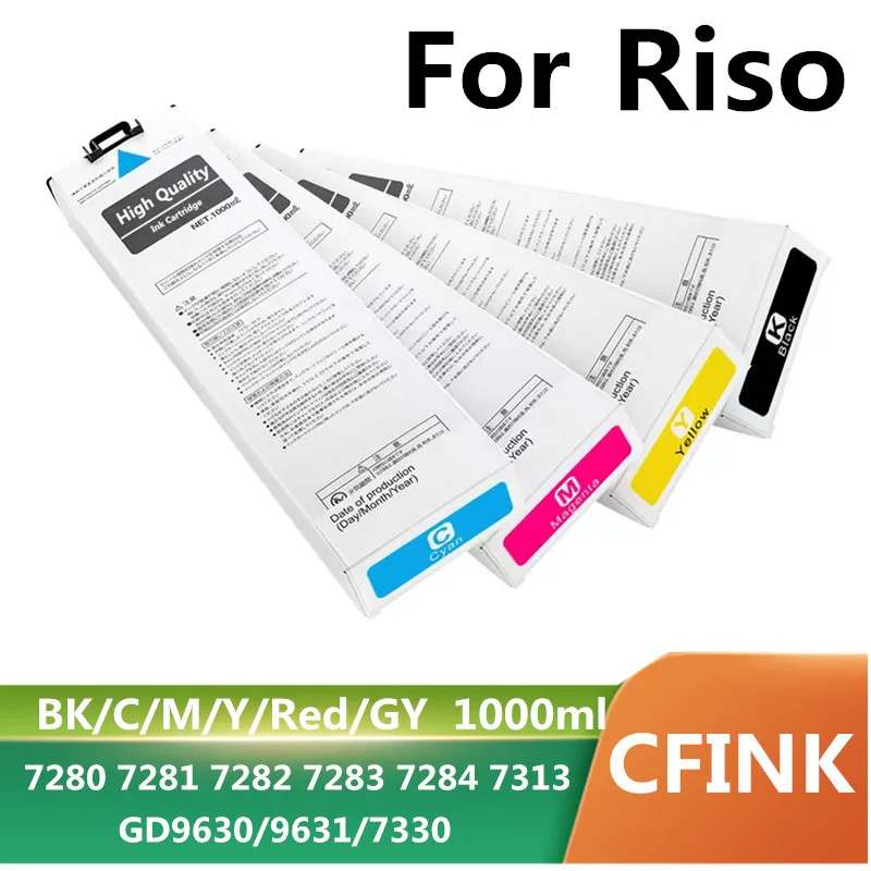 1PC S-7280 7281 7282 7283 7284 Ink Cartridge For Riso Comcolor  GD9630 GD9631 GD7330 With One Time Chip Compatible Ink Cartridge