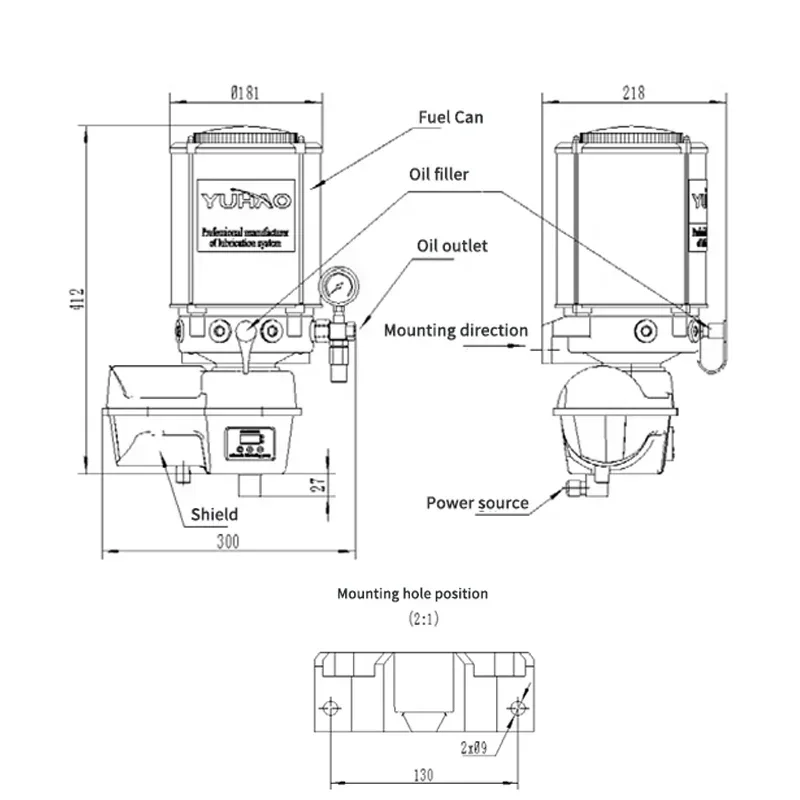 

YDB-M Electric Grease Pump Four-Outlet Lubricating Pump Automatic Lubrication System Oil Pump With Program Control 380V/220V/24V