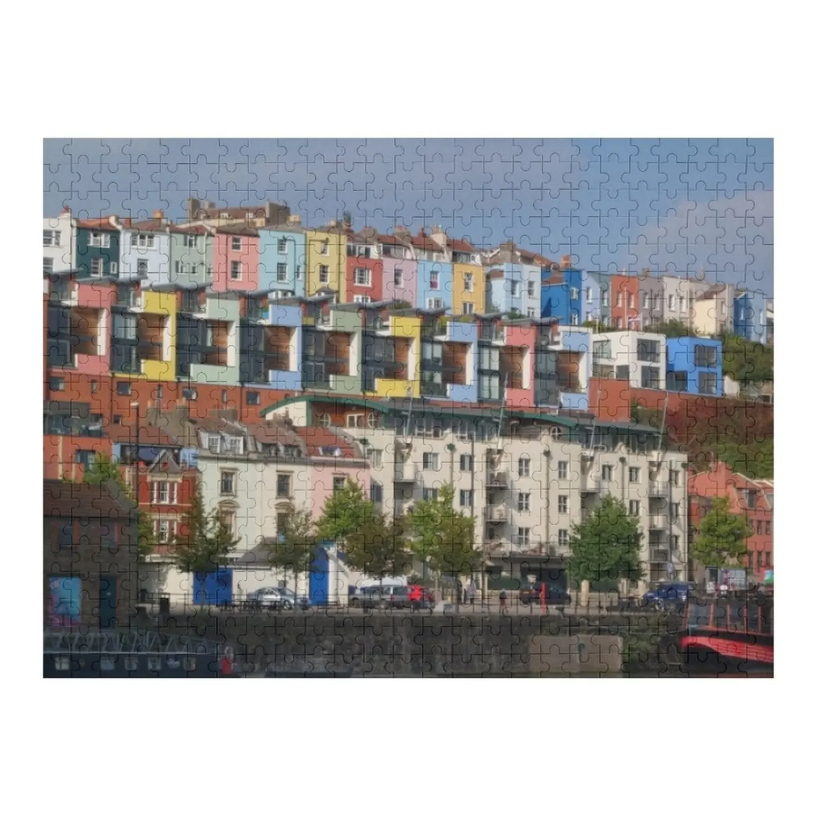 

Bristol Harbourside Colourful Houses Jigsaw Puzzle Wooden Decor Paintings Personalised Name Puzzle