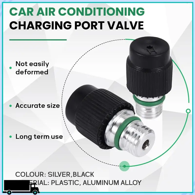 (5 Count) M12x1.5 Male High Side A/C Charge Port Valve Includes Caps For MT0105,800-955, 59946,GM 52458184, 15-5438
