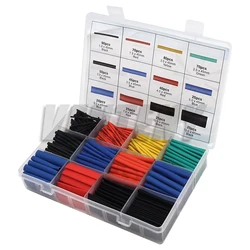 127-750pcs Heat-shrink Tubing Thermoresistant Tube Heat Shrink Wrapping Kit Electrical Connection Wire Cable Insulation Sleeving