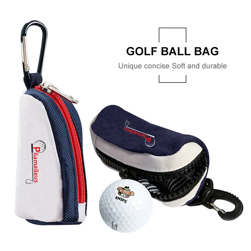 Golf Ball Bag Golf Mini Waist Bag Accessory Pack Ball Bags New Model Convenient Compact Durable Carrying Hook Smooth Zipper Gift