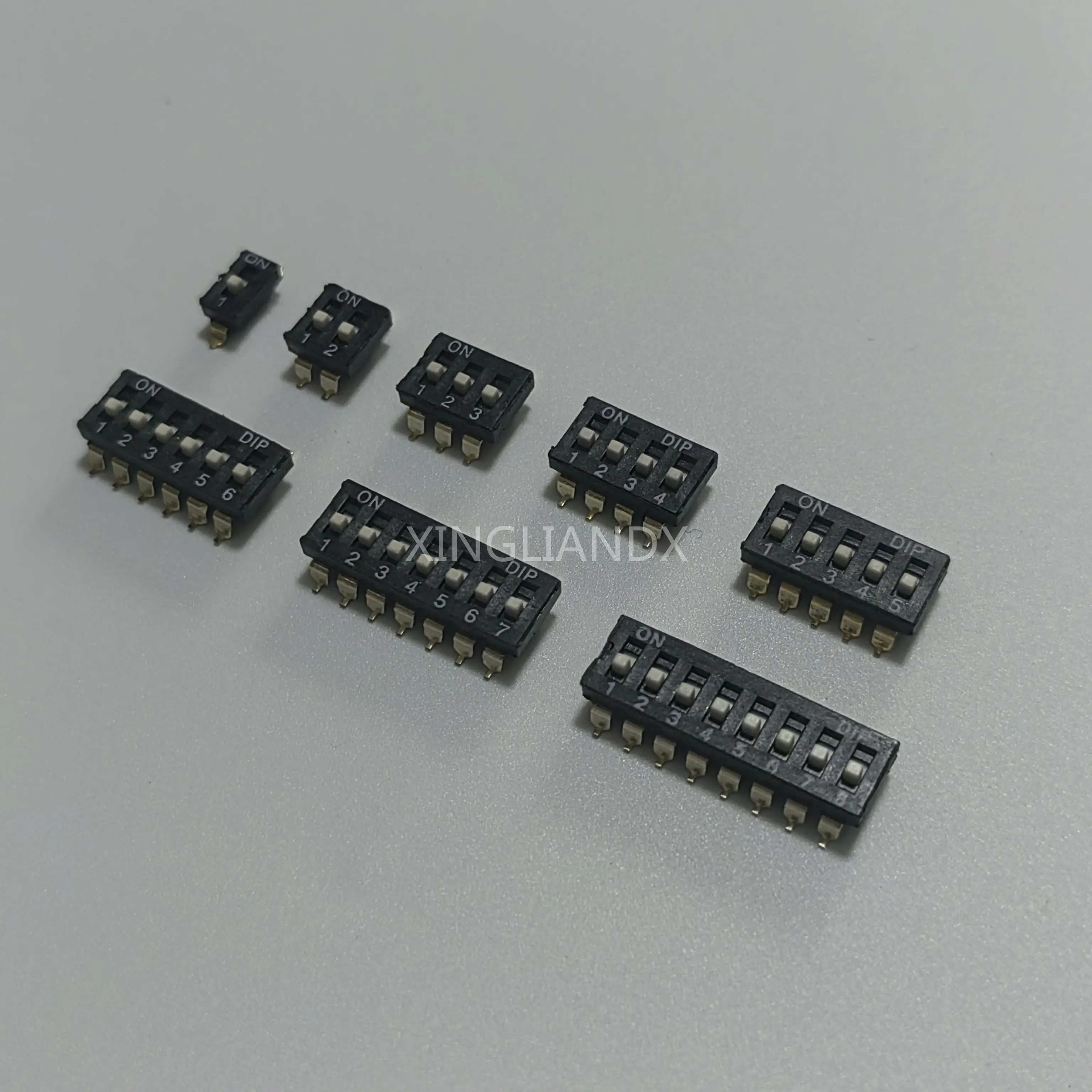 10PCS Toggle switch SMD 1/2/3/4/5/6/7/8/10PIN slide switch socket Pitch 2.54MM Black