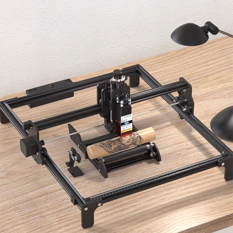 High-Precision 4th Axis Rotary Indexer for Cylindrical Metal Engraving, DIY Object Marking Platform with 360° Rotation