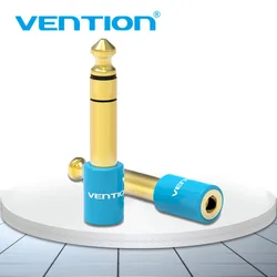 Vention-Adaptateur audio JE6.35 mm mâle vers 3.5mm femelle, convertisseur plaqué or 6.5 vers 3.5, pour microphone, haut-parleur, amplificateur audio