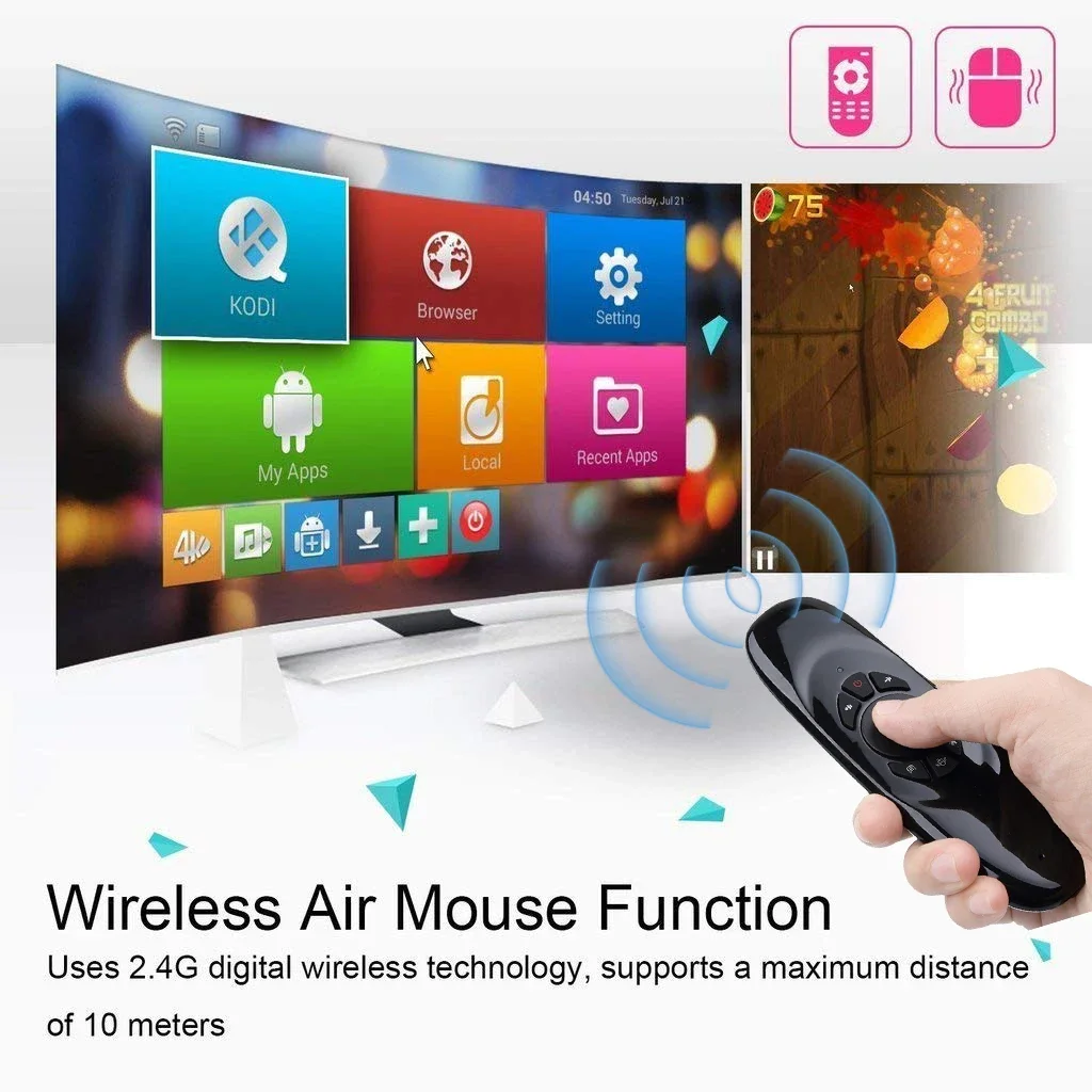 2.4G Wireless Remote Control G10S C120 Air Mouse Voice Control with Gyroscope Keyboard for X96 H96 MAX A95X F3 Android TV Box